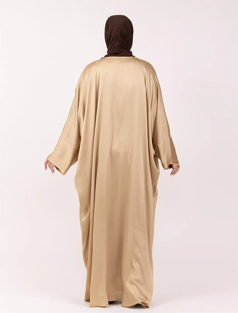 Gold Chiffon Satin Batwing 